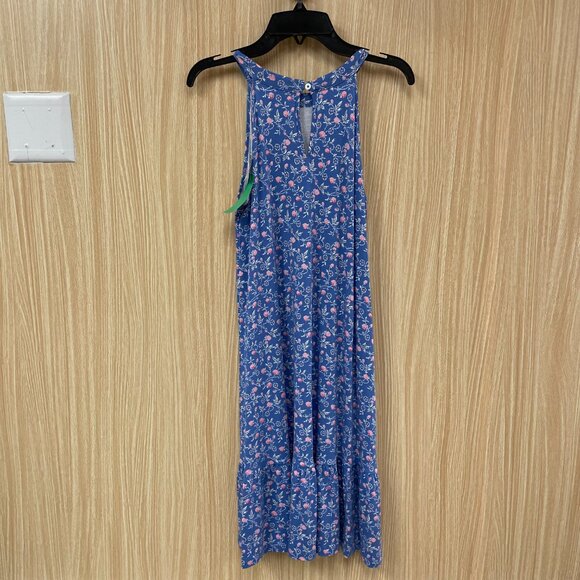 New Loft Blue Print Dress Size Small Petite - Picture 2 of 5